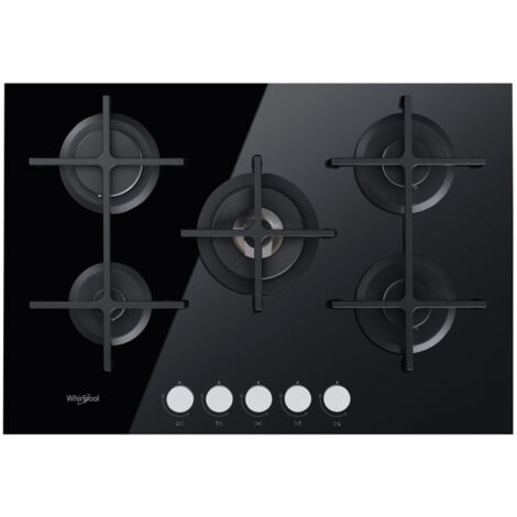 Whirlpool Piano Cottura GOA 7523 / NB a Gas 5 Fuochi Gas 73 cm Colore Nero