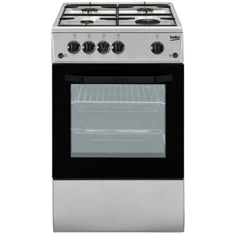 Beko CSS42014FS cucina Piano cottura Gas Nero, Argento A
