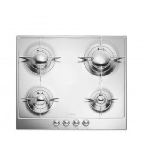 Piano Cottura A Gas Smeg SR64S - 4 Bruciori, Accensione Elettronica, Acciaio Inox, 60 Cm