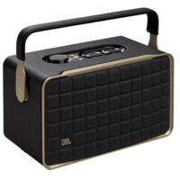 Jbl Authentics 300 Smart Home Speaker Bluetooth Stile Retrò Anni '70 con Griglia Quadrex, Wi-Fi Integrato, Assistente Vocale, AirPlay, Batteria Integrata con Autonomia di 8 ore Colore Nero