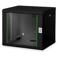 Digitus ASSMANN Electronic DN-19 09-U-SW, A muro, Nero, Attivo, Acciaio