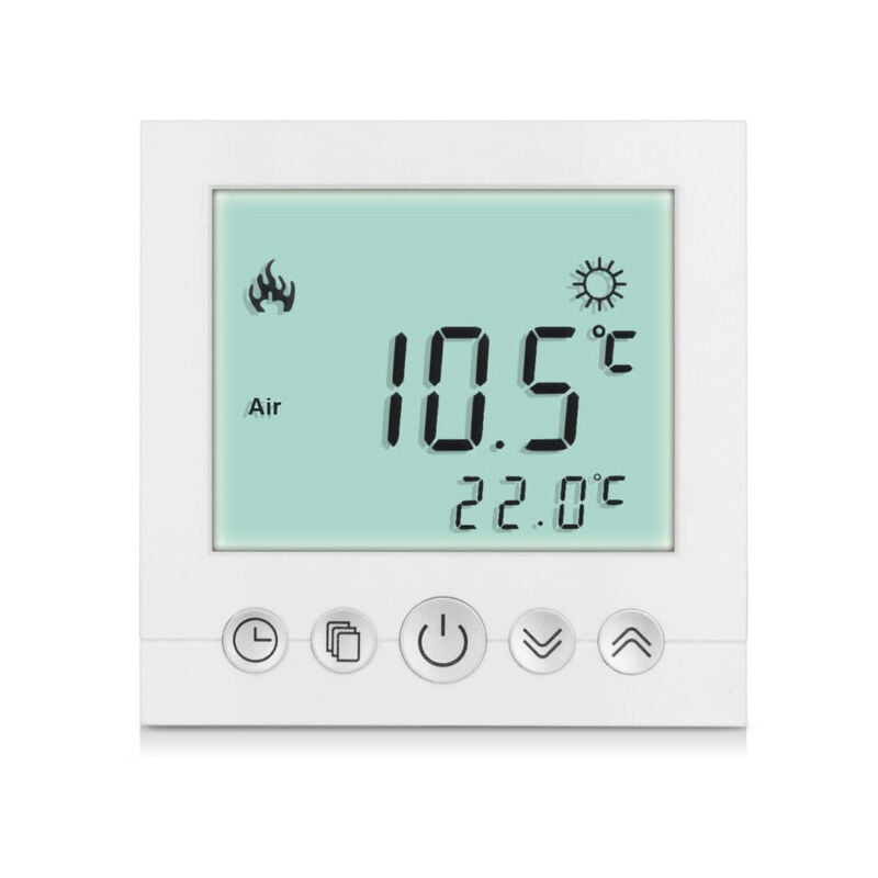 Digital Thermostat Kesselthermostate Thermostat Raumthermostat für  elektrische und wassergeführte Fußbodenheizung ,Programmierleistung