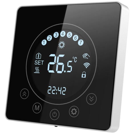 SALCAR Thermostat Heizung Smart LCD Touchscreen für Elektrische  Fußbodenheizung Raumthermostat WiFi Tuya Fussbodenheizung Thermostat  Programmierbare