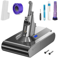 V8 21,6 V 5000 mAh Li-ion Ersatzakku Kompatibel mit Dyson V8 V8 Absolute, Dyson V8 Animal, Dyson V8 Fluffy mit 1 Filter + 1 Post-HEPA-Filter + 1 Bürste + Schraubendreher