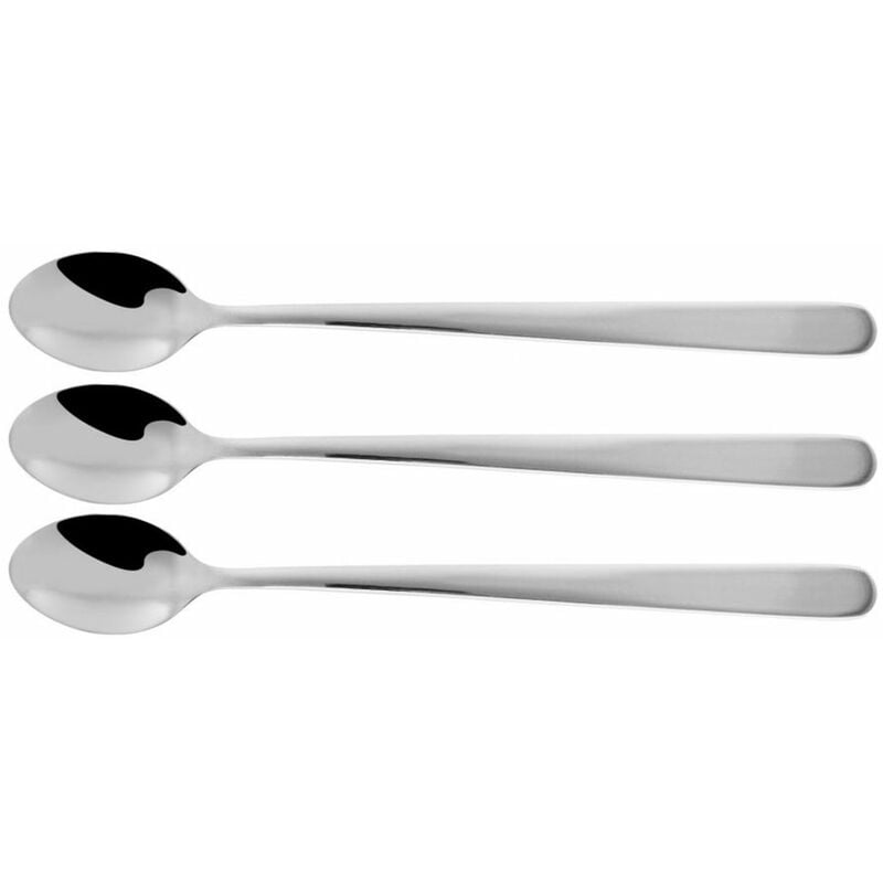 Set 3 Cucharas Largas Bebida Acero Inox. 19Cm Fm