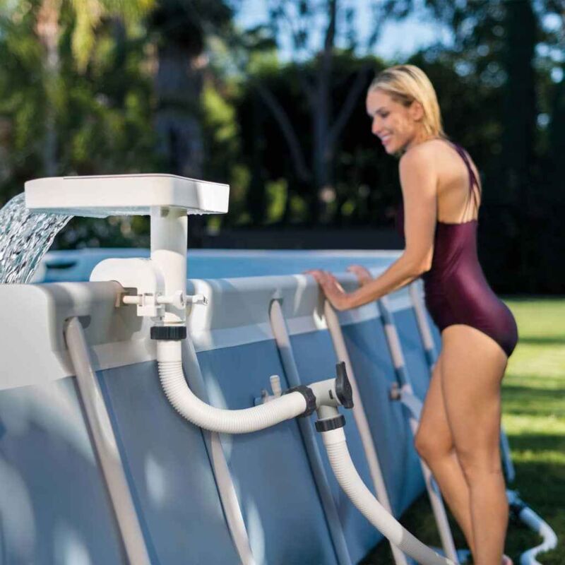 Cascade LED Intex Pour Piscine Hors Sol | 3 Couleurs | Fonctionne Sans Électricité | Générateur Hydroélectrique