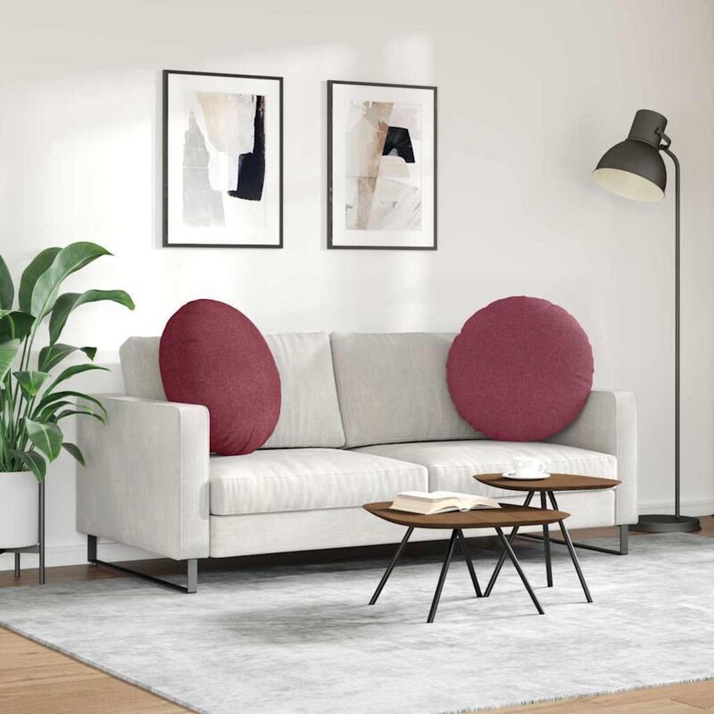 Lot De 4 Coussins De Siège Antidérapants à Nouer 40cm - Rouge Foncé Pour Chaise