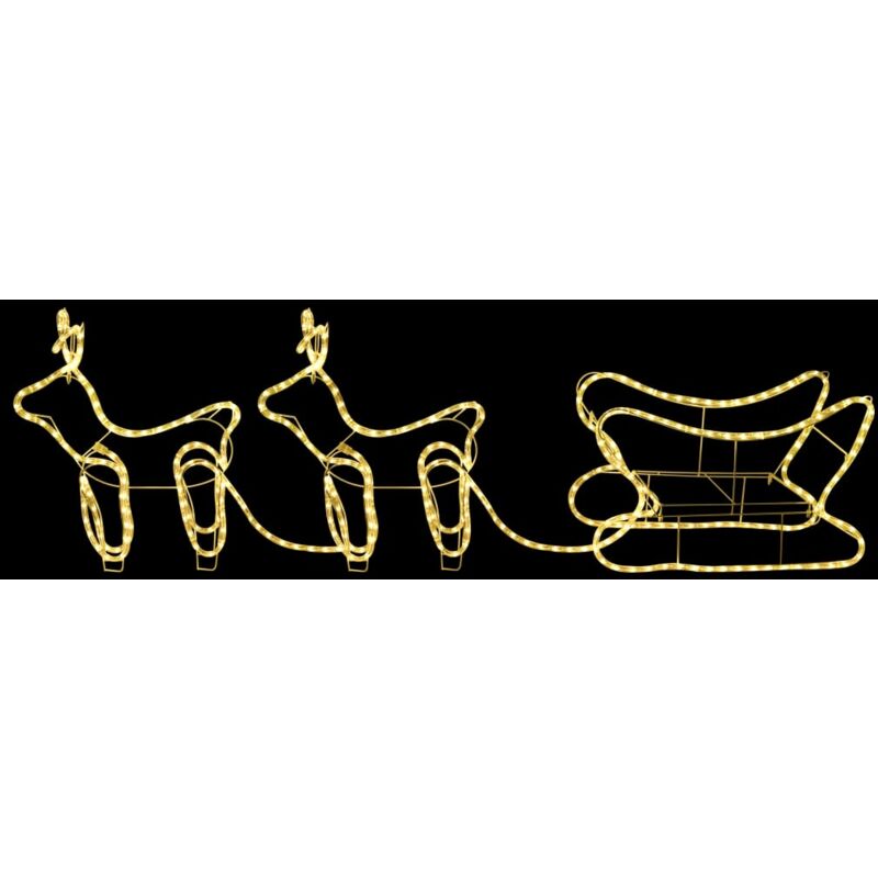 Décoration de Noël Rennes et traîneau 576 LED Extérieur vidaXL 4