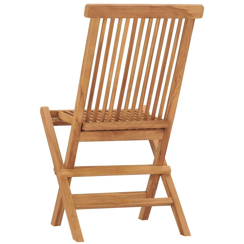 4 Pcs jardin chaises pliantes en teck massif bois extérieur chaise en bois meubles 
