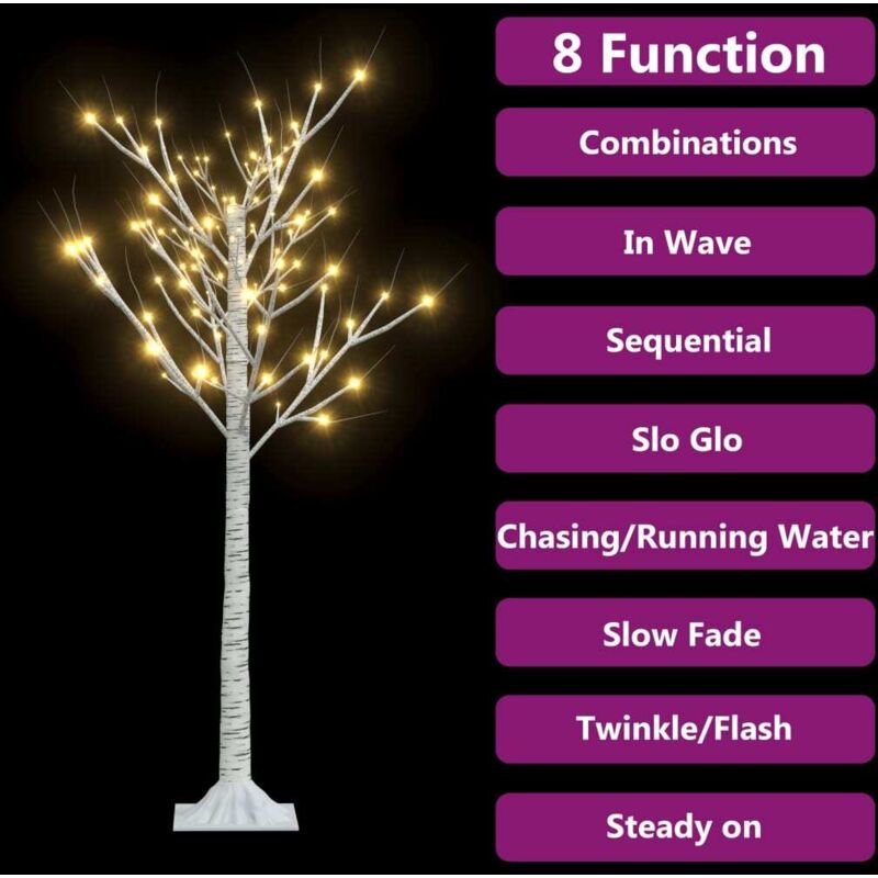 Sapin de Noël 120 LED blanc chaud Saule 1,2 m Int/Ext vidaXL 3