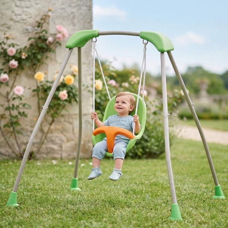 Trigano Balancoire Pliable De Bebe Tatou Funny 118x142x124cm J p8 Trigano Balancoire Pliable De Bebe Tatou Funny 118x142x124cm J p8