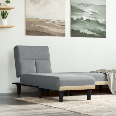 Chaise longue gris clair tissu vidaXL (1/5)