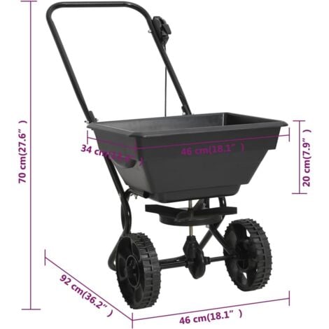 Distributeur de sel PVC et acier 92 x 46 x 70 cm 15 L vidaXL