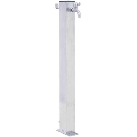 Vidaxl – Colonne à eau de jardin 80 cm acier inoxydable – Robinet avec crochet pour tuyau – Base stable pour fixation au sol – Pour irrigation et lavage