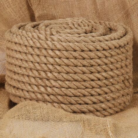 Corde de jute 25 m de long 16 mm d'épaisseur vidaXL