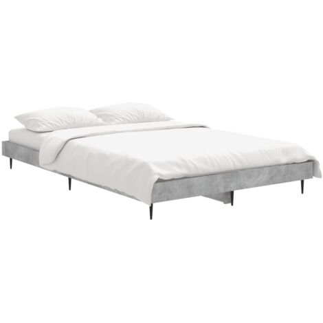Cadre de lit sans matelas gris béton 120x190 cm vidaXL (1/5)