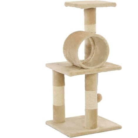 Arbre A Chat Avec Griffoirs En Sisal 65 Cm Beige Vidaxl Beige