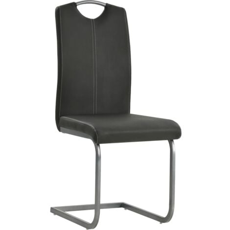 Chaises à manger cantilever lot de 6 gris similicuir vidaXL