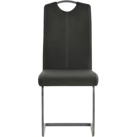 Chaises à manger cantilever lot de 6 gris similicuir vidaXL