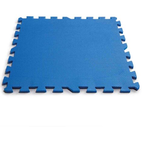 Intex – Tapis de sol pour piscine – Lot de 8 dalles 50x50 cm – Polyéthylène bleu – Protection pour piscine, spa et tente