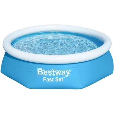 Bestway – Piscine gonflable ronde 244x61 cm – Capacité 2100L – Matériau Tritech – Installation rapide – Pour jeux aquatiques