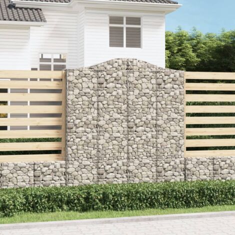 Paniers à gabions arqués 9 pcs 200x50x220/240 cm Fer galvanisé vidaXL