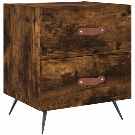 Table de chevet chêne fumé 40x35x47,5 cm bois d’ingénierie vidaXL (1/5)