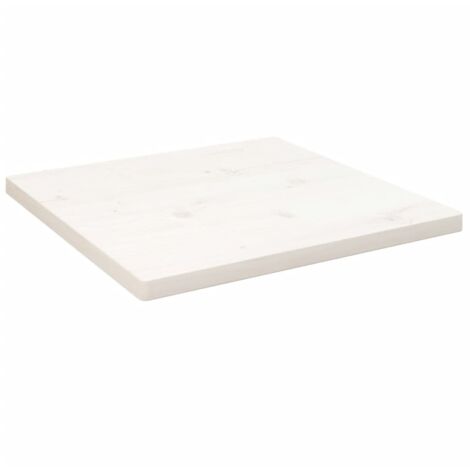 Dessus de table blanc 50x50x2,5 cm bois de pin massif vidaXL
