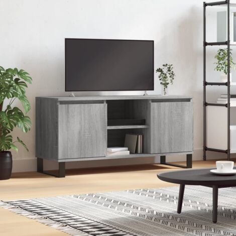 Meuble TV sonoma gris 104x35x50 cm bois d'ingénierie vidaXL (1/5)