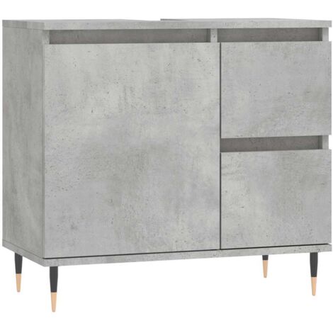 Armoire de salle de bain gris béton 65x33x60 cm vidaXL (1/5)