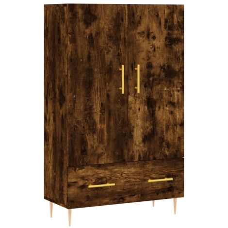 Buffet haut chêne fumé 69,5x31x115 cm bois d'ingénierie vidaXL (1/5)