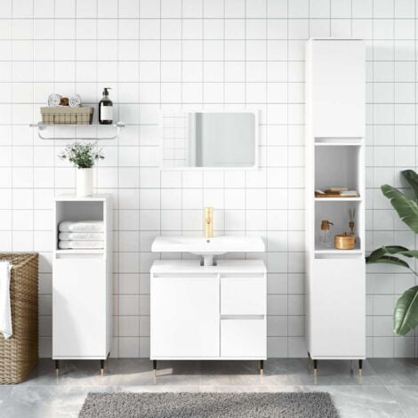 Armoire de salle de bain blanc brillant 65x33x60 cm vidaXL