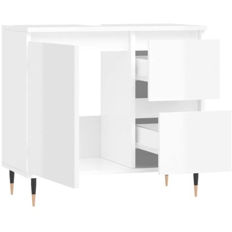 Armoire de salle de bain blanc brillant 65x33x60 cm vidaXL