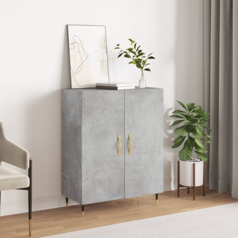 Buffet gris béton 69,5x34x90 cm bois d'ingénierie vidaXL (1/5)