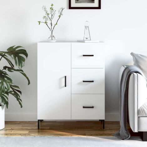Buffet blanc 69,5x34x90 cm bois d'ingénierie vidaXL (1/5)