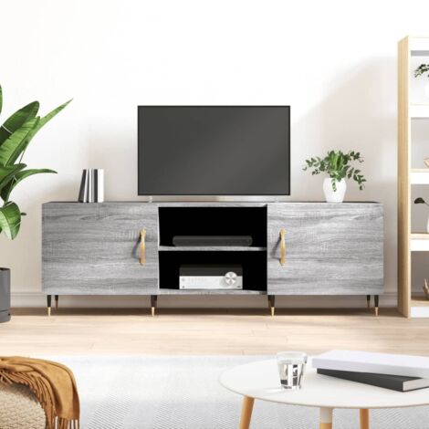 Meuble TV sonoma gris 150x30x50 cm bois d'ingénierie vidaXL (1/5)
