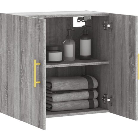 Armoire murale sonoma gris 60x31x60 cm bois d'ingénierie vidaXL