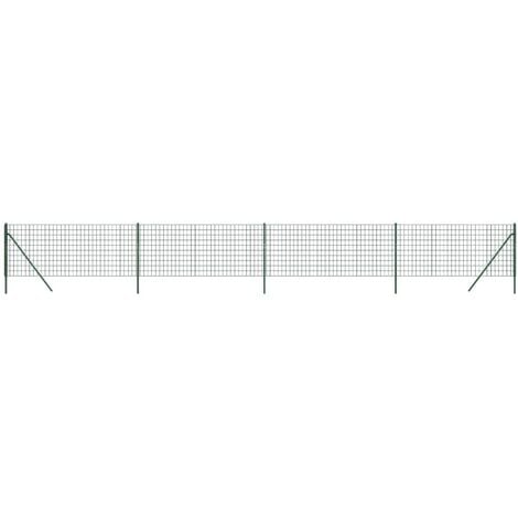 vidaXL Clôture en treillis métallique vert 2 2x25 m acier galvanisé - La  Poste