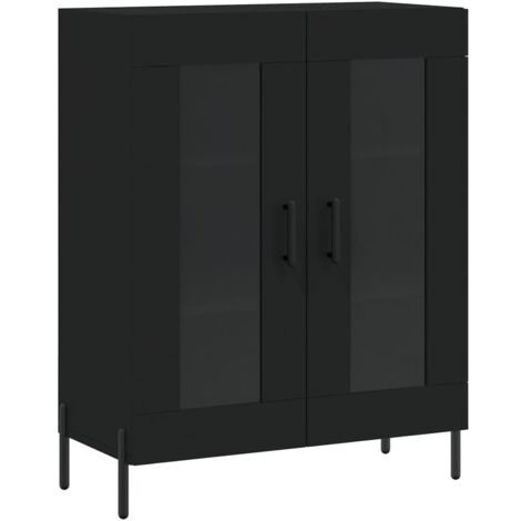 Buffet noir 69,5x34x90 cm bois d'ingénierie vidaXL (1/5)
