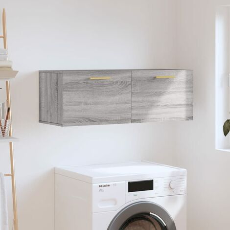 Armoire murale sonoma gris 100x36,5x35 cm bois d'ingénierie vidaXL
