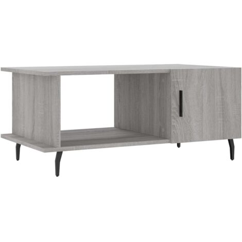 Table Basse VidaXL Plateau Relevable - 101x49x52 Cm, Chêne Sonoma, Rangement