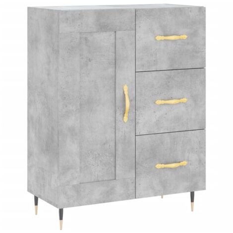Buffet gris béton 69,5x34x90 cm bois d'ingénierie vidaXL (1/5)