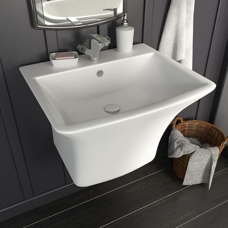 Lavabo Blanc 53 x 44 x 37 cm Céramique Émaillée vidaXL