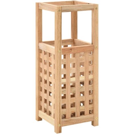 Vidaxl – Porte-parapluie en bois de noyer massif 18 x 18 x 50 cm – Design en treillis pour aération – Rangement élégant pour parapluies (1/6)