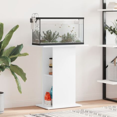 Support d'aquarium blanc brillant 60,5x36x72,5 cm vidaXL