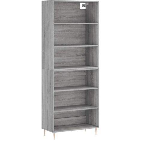 Buffet sonoma gris 69,5x32,5x180 cm bois d'ingénierie vidaXL (1/5)