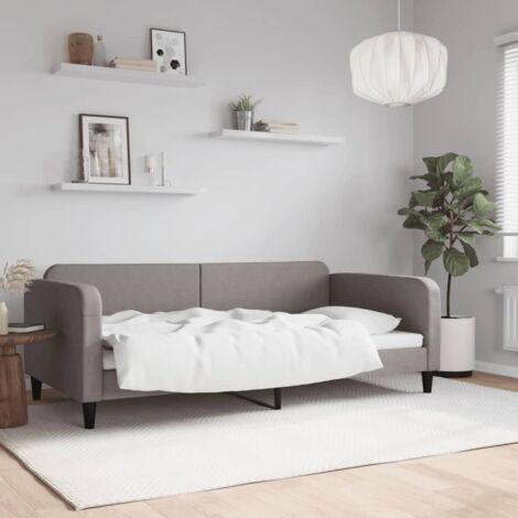 Lit de repos taupe 100x200 cm tissu vidaXL (1/5)