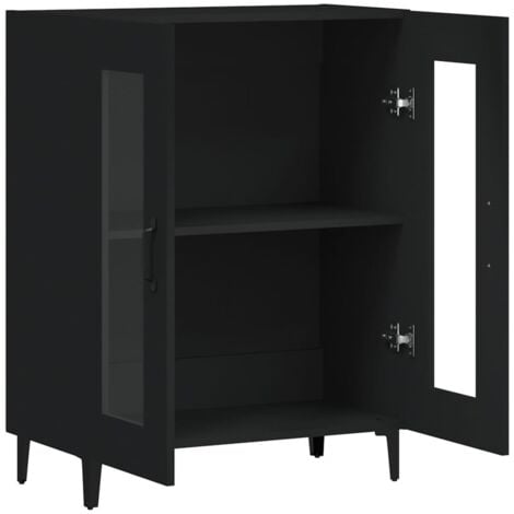 Buffet noir 69,5x34x90 cm bois d'ingénierie vidaXL