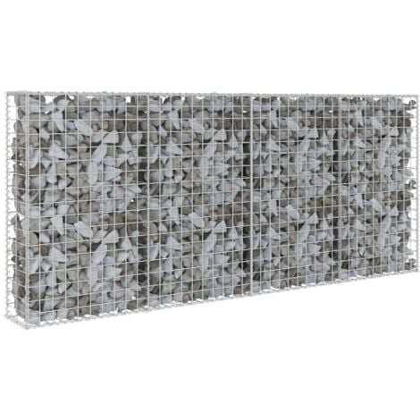 Vidaxl – Mur en gabion 200x20x85 cm – Acier galvanisé avec couvercles – Pour murs de soutènement stables et durables – Facile à assembler