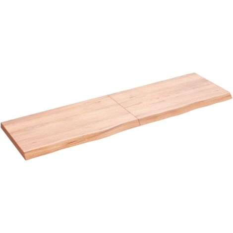 Dessus de table marron clair bois chêne massif traité vidaXL